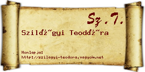 Szilágyi Teodóra névjegykártya