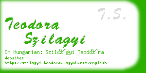 teodora szilagyi business card